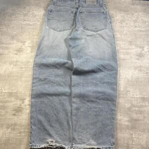 Vintage Faded Worn In Anchor Blue Light Skater Jeans